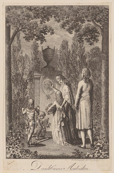Dankbares Andenken [Die Hinterlassenen] von Daniel Nikolaus Chodowiecki
