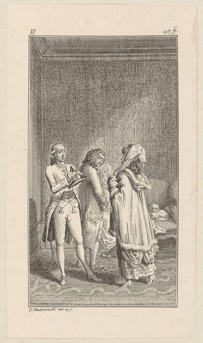 Doktor Flink vor Lady Sophister von Daniel Nikolaus Chodowiecki
