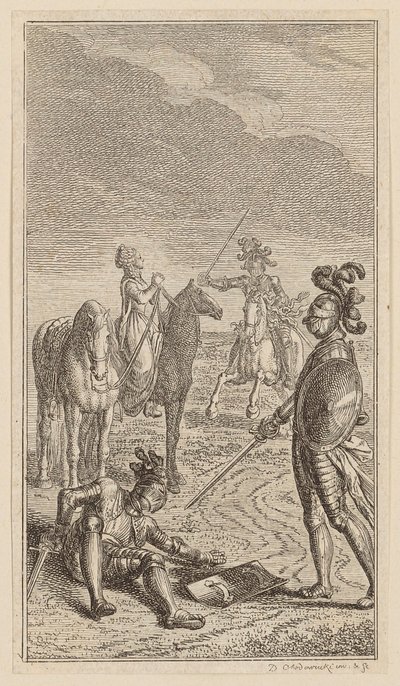 Entführung oder Ritter Karl von Eichenhorst und Fräulein Gertrude von Hochburg, Blatt aus der ersten Ausgabe der "Gedichte von Gottfried August Bürger" von Daniel Nikolaus Chodowiecki