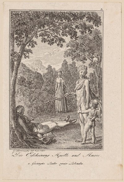 Erscheinung Apollos und Amors von Daniel Nikolaus Chodowiecki