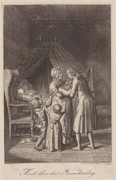 Freude über den Neuankömmling [Kindbett] von Daniel Nikolaus Chodowiecki