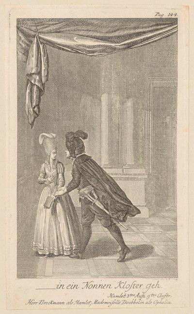Gespräch mit Ophelia von Daniel Nikolaus Chodowiecki