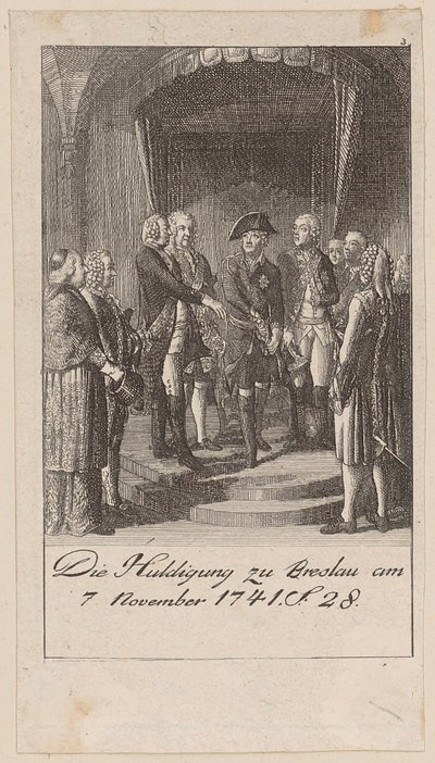 Huldigung zu Breslau am 7. November 1741 von Daniel Nikolaus Chodowiecki