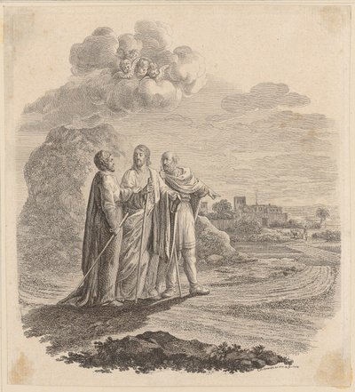 Jünger zu Emmaus. Erstes Blatt von Daniel Nikolaus Chodowiecki