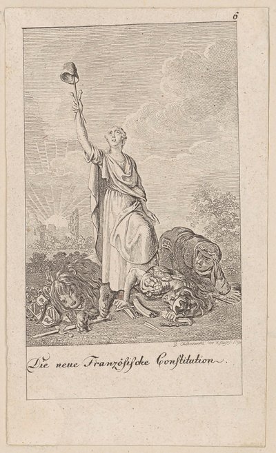 Neue Französische Konstitution, Blatt 6 der Folge "Sechs große Begebenheiten des vorletzten Jahrzehnts" von Daniel Nikolaus Chodowiecki