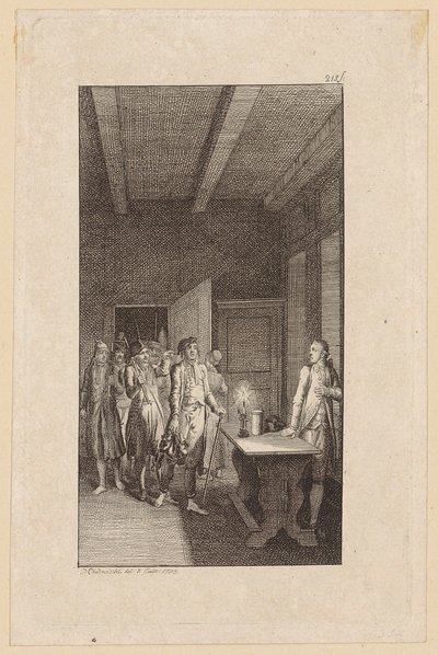 Titelkupfer zu Westphals "Wilhelm Edelwald" von Daniel Nikolaus Chodowiecki