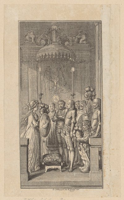 Titelkupfer zum Ritterroman "Palmerin von Oliva" von Daniel Nikolaus Chodowiecki