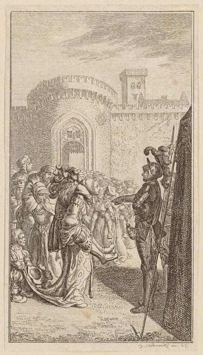 Weiber von Weinsberg, Blatt 6 aus der ersten Ausgabe der "Gedichte von Gottfried August Bürger" von Daniel Nikolaus Chodowiecki