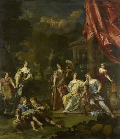 Allegorisches Porträt der Kinder von Diederic van Leyden von Daniel the Younger Mytens or Mijtens