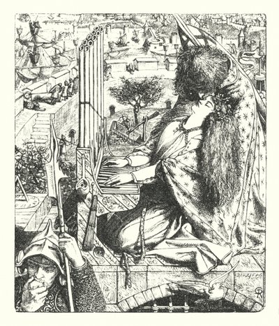 Der Palast der Kunst von Dante Gabriel (after) Rossetti