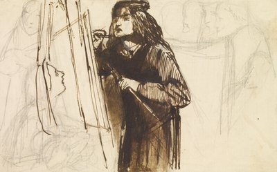 Ein Maler bei der Arbeit, 1850-1852 von Dante Gabriel Charles Rossetti