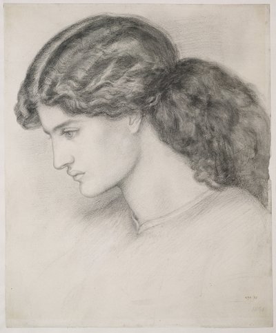 Kopf einer Frau, 1861 von Dante Gabriel Charles Rossetti