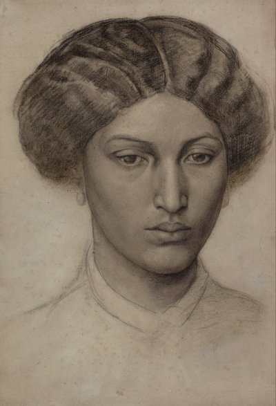 Kopf einer jungen Frau [Mrs. Eaton?] von Dante Gabriel Rossetti