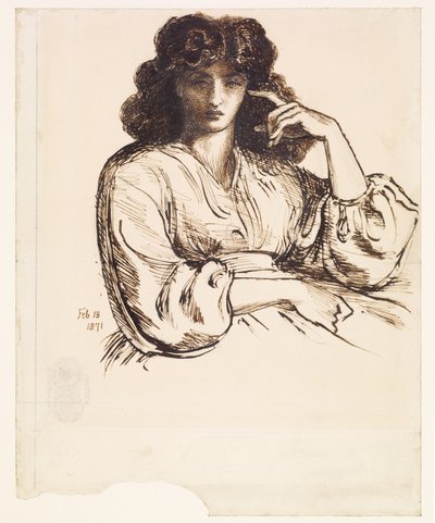Porträt von Jane Morris von Dante Gabriel Rossetti
