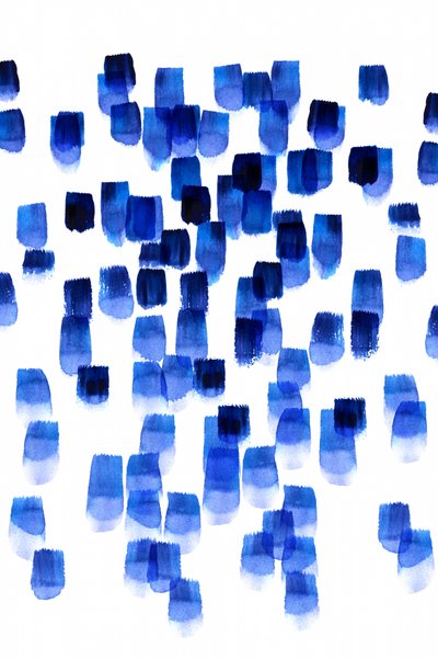 Blaue Aquarellstriche von Danushka Abeygoda
