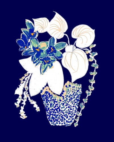Lebendige getopfte Blüten von Danushka Abeygoda