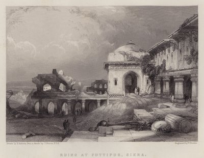Ruinen in Futtipur, Sikra von David (after) Roberts