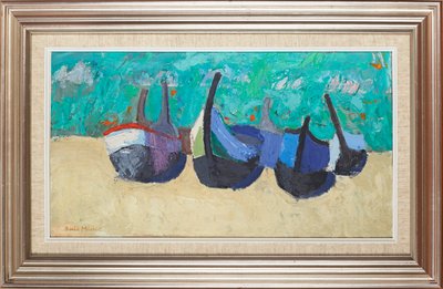 Boote in Nazaré von David Alan Redpath Michie