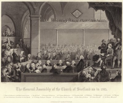 Generalversammlung der Kirche von Schottland wie 1783 von David Allan