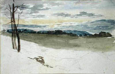 Waldlandschaft bei Sonnenuntergang von David Cox