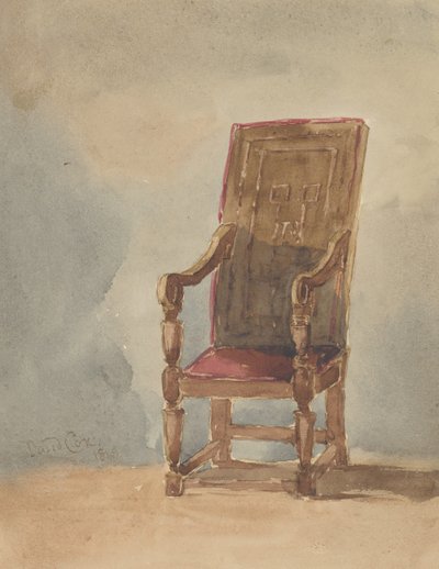 Studie eines antiken Sessels, 1849 von David Cox the elder
