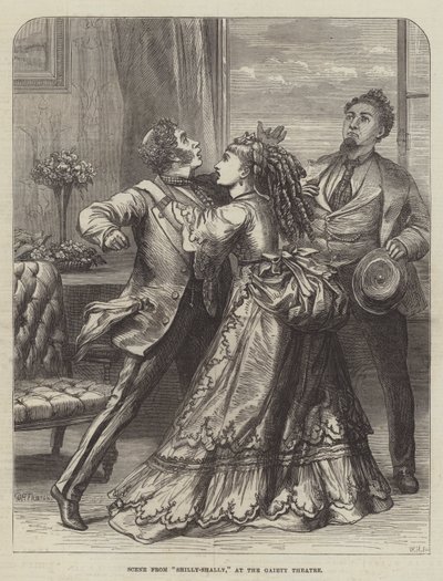 Szene aus Shilly-Shally, im Gaiety Theatre von David Henry Friston