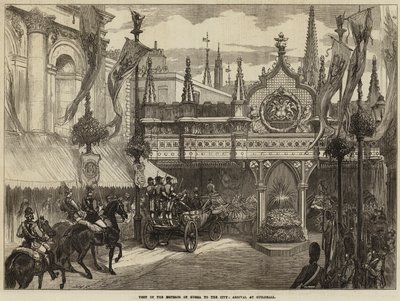 Besuch des Kaisers von Russland in der Stadt, Ankunft in der Guildhall von David Henry Friston