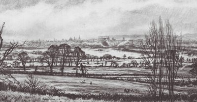 Oxford: Überflutete Wiesen von Ferry Hinksey von David Muirhead (after) Bone