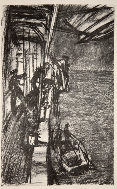 Off Havre: Aufnahme des Lotsen an Bord eines Hospitalschiffs, Illustration aus 