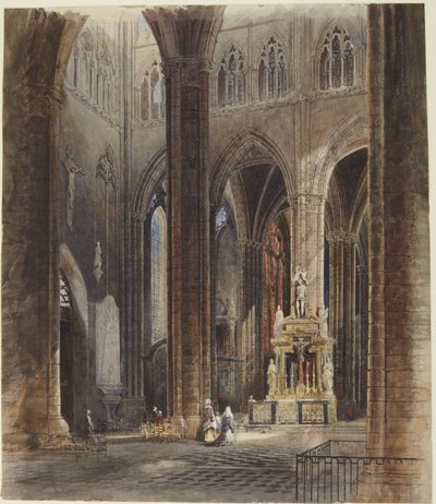 Innenraum der Kathedrale von Amiens von David Roberts