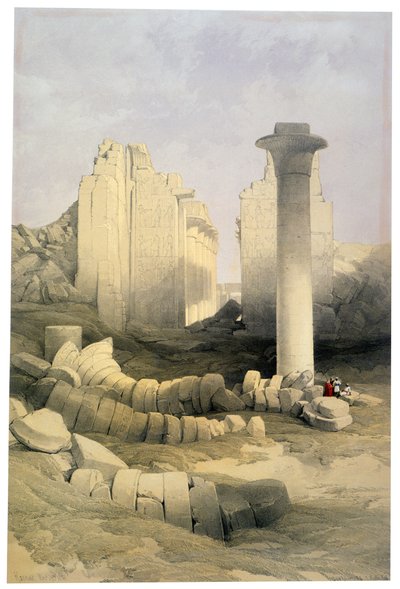 Karnak, 29. November 1838, Lithographie von David Roberts