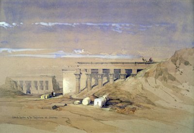Seitenansicht des Thyphoniums in Dendera (Lithographie nach Aquarell) von David Roberts