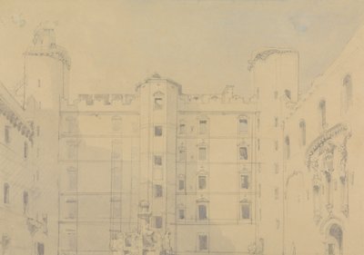 Innenhof des Linlithgow Palace, West Lothian von David Roberts