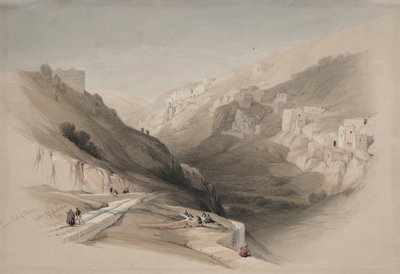 Unterer Teich von Siloah, Tal von Josaphat von David Roberts