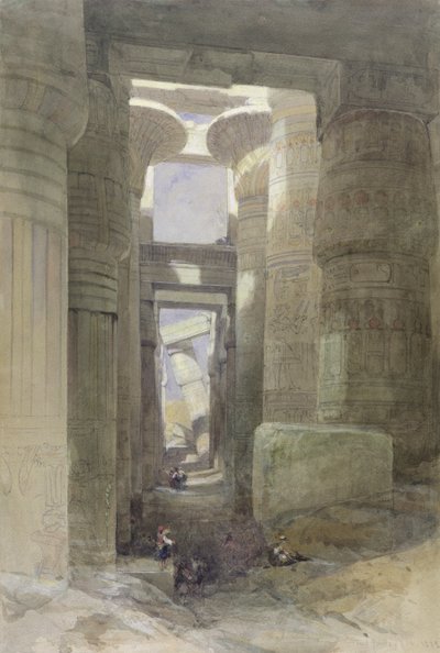 Der Große Tempel von Amon Karnak, die Hypostylhalle von David Roberts