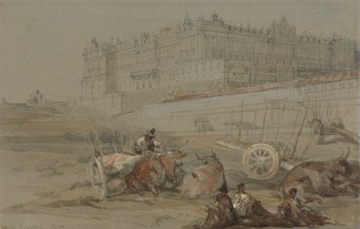Der Königspalast, Madrid, 1832 von David Roberts