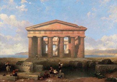 Der Tempel des Neptun in Paestum von David Roberts