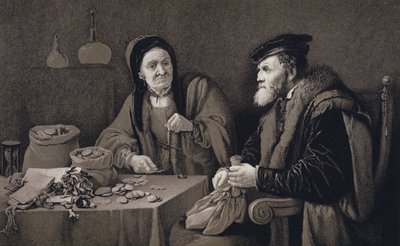 Die Geizigen von David Teniers the Younger