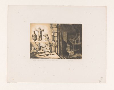 Götzenbilder von Menschen und Tieren und zwei Sitze von David van der Kellen