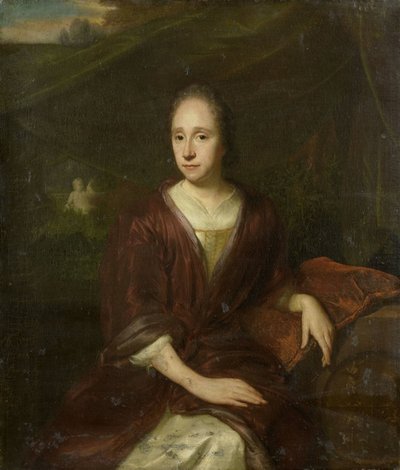 Porträt von Margaretha Nelis (1652-1705), zweite Frau von Casparus Commelin von David van der Plas