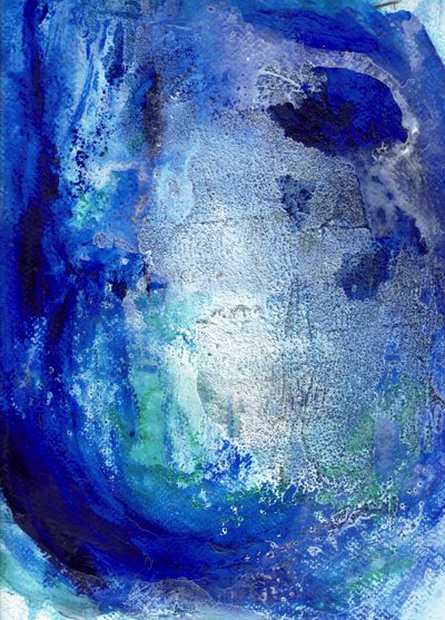 Tiefblaue Wellenabstraktion von Deb Chaney