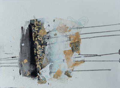 Elegantes Goldenes Abstrakt von Deb Chaney