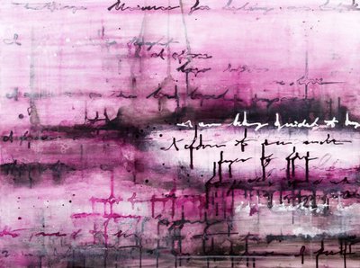Rosa Skript Abstrakt von Deb Chaney