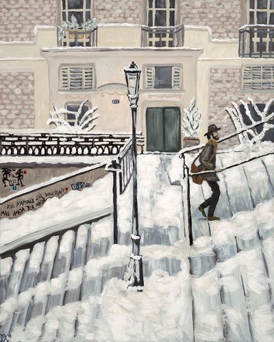 Schnee in Montmartre von Deborah Eve Alastra
