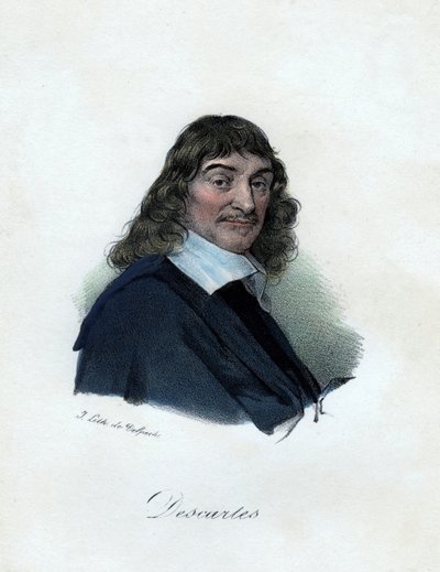 Rene Descartes, französischer Philosoph, Mathematiker und Wissenschaftler, 19. Jahrhundert von Delpech