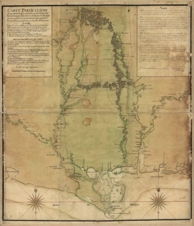 Karte eines Teils von Louisiana von Demarigny