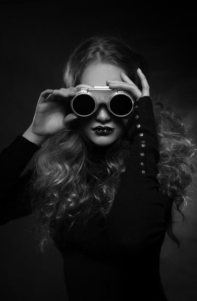 Steampunk Brillen Porträt von Denisa Justusová Šumcová