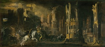 Die Bekehrung des Heiligen Paulus in einer fantastischen Landschaft von Desiderio Monsu