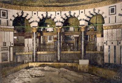 Der Felsen in der Omar-Moschee, Jerusalem, ca. 1890-1900 von Detroit Photographic Co.