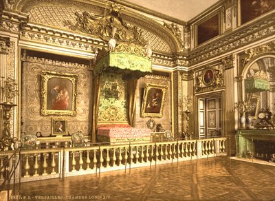 Schlafzimmer von Ludwig XIV., Versailles, um 1890-1900 von Detroit Publishing Co.